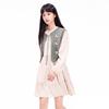Ledin Contrast Bow Knit Vest