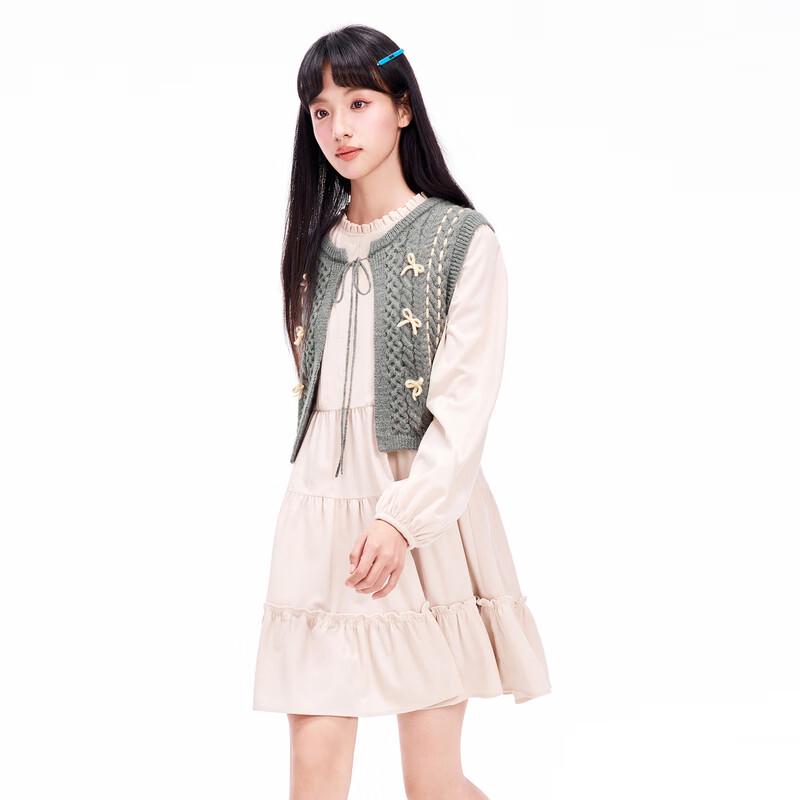 Ledin Contrast Bow Knit Vest