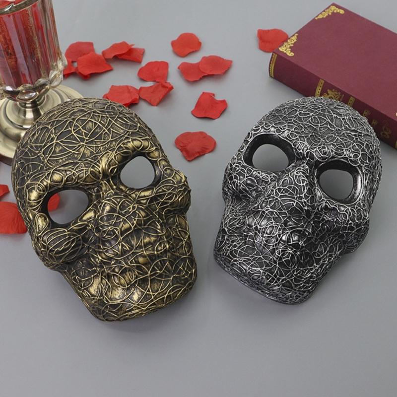 Masquerade Mask Party Mask Scary Halloween Mask Skeleton Mask,Skull Full Face Mask for Women Men Mardi Gras Mask Gifts