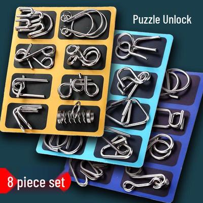 Children's 8-Piece Metal Puzzle Set: Educational Disentanglement Toy