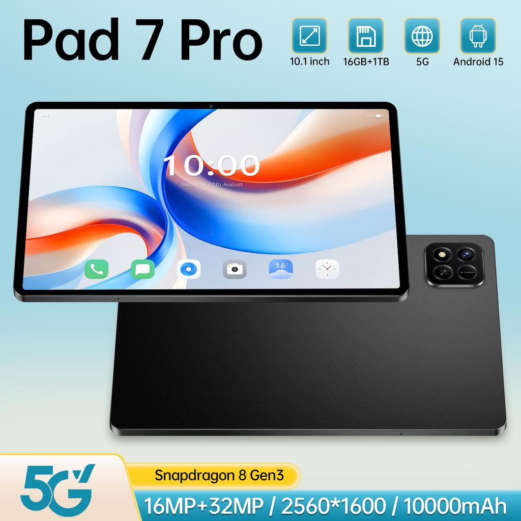 New Model Global Exclusive Pad 7 Pro Tablet 16GB+1TB HD Large Screen