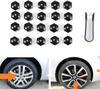 Cache Ecrou 19 mm,20 Pièces 19mm Boulon Ecrou Couvre,Capuchons Protection Hexagonal pour écrous De Roue,noir
