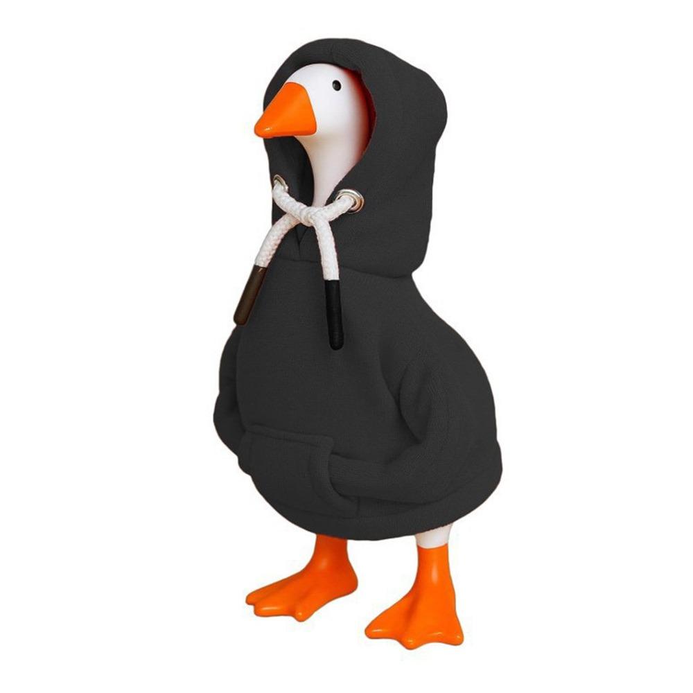 Creative 5 Inch Goose Outfits Red Hoodies Soft Solid Color Mini Porch Goose Hoodies Tabletop Goose Costume for Decoration