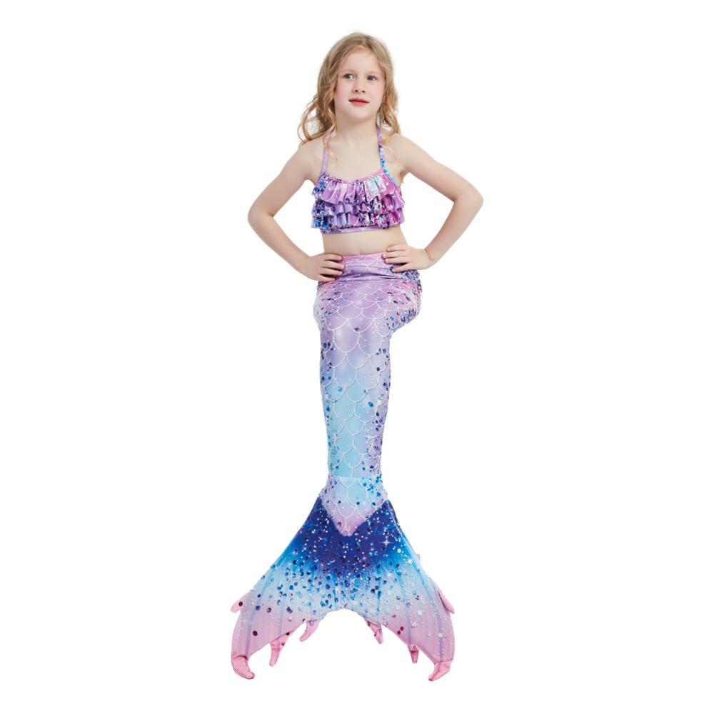 Costum de baie Costum de Prințesă Sirena pentru Copii cu Coadă - Stil Nou pentru Fete