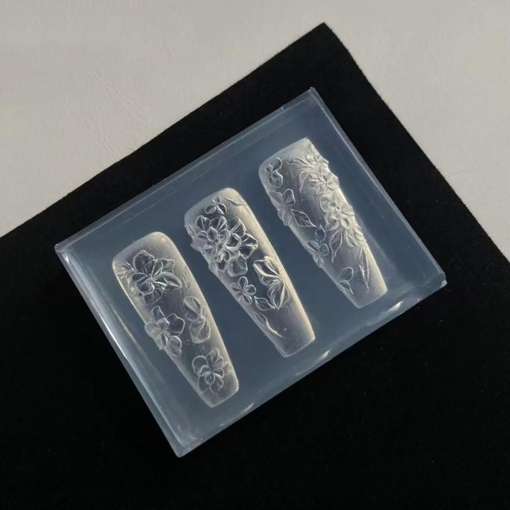 Creative Fun Bowknot Flower Nail Art Silicone Mould Handmade Nail Art Mold Decoration Cartoon Art Mold Diy Accessories Tool