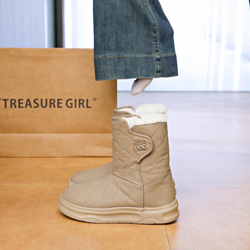 TUINANLE Wool Winter Snow Boots for Women, Warm and Comfortable. Simple and Fashionable Women's Shoes