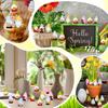 40 Pcs Spring Mini Gnomes Figurine Miniature Spring Gnome Resin Statues Flowers Sunflower Mini Resin Gnomes Table Decor for Summer Tiny Elf Indoor