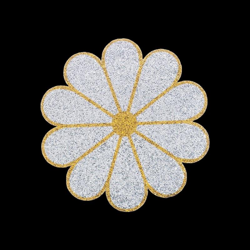 Tappetino da Tavola Fiore di Strass di Lusso - Design Rotondo in Cristallo Europeo e Americano