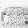 Cat Blankets for Cat Lovers Black and White Cat Print Blanket for Girls Women Soft Blanket for Bed Couch Sofa Chair