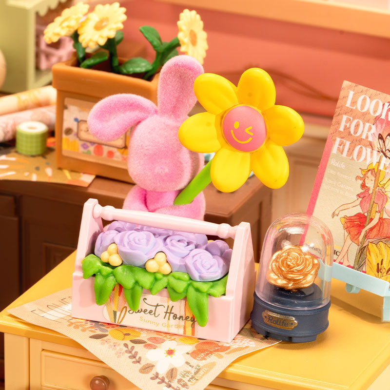 ROBOTIME Rolife 3D Puzzle Super Creator Fresh Flower Shop DIY Miniature House (DW017B) | 1:24 Scale