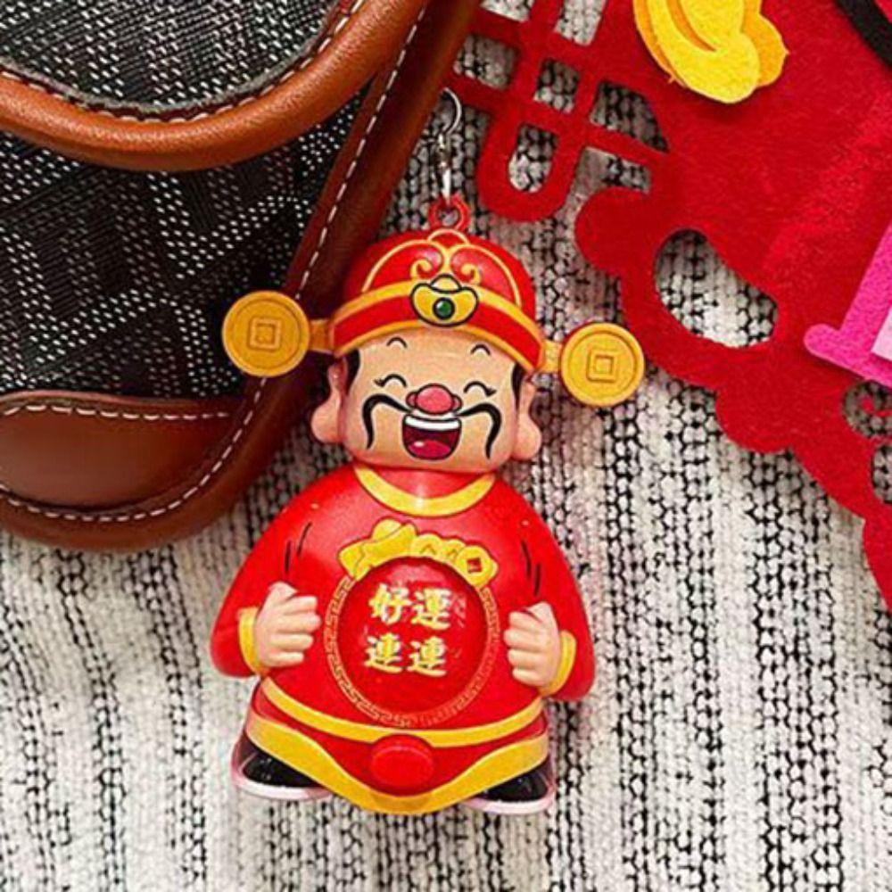 With Keychain God of Wealth Face Makeup Toy Chinese Style Face Changing Toy Kid Girl Boy