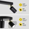 3 Color 110-220V GU10 LED Track Light Spotlight Suit Ceiling Lamp  COB Spot Lights For Kitchen Commercial Living Room Home