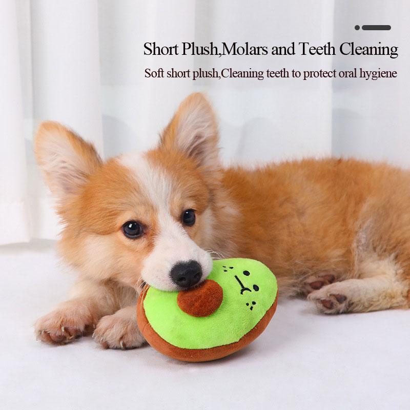 2026 Fruit Dog Toys Squeaker Plush Chew Toy for Small Dogs Training Perros Soft Squeeze Sound Cute Banana Watermelon Pet Accessories
