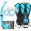HH HHAO SPORT Kids' Snorkel Set: Mask, Fins, and Dry Snorkel (3-piece Set)