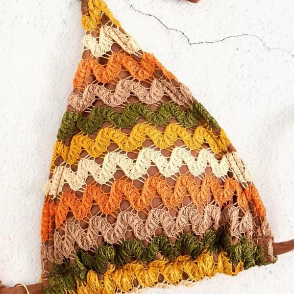 2026 Европейский и Американский Женский Сексуальный Раздельный Купальник Бикини из Двух Частей Small цветочный