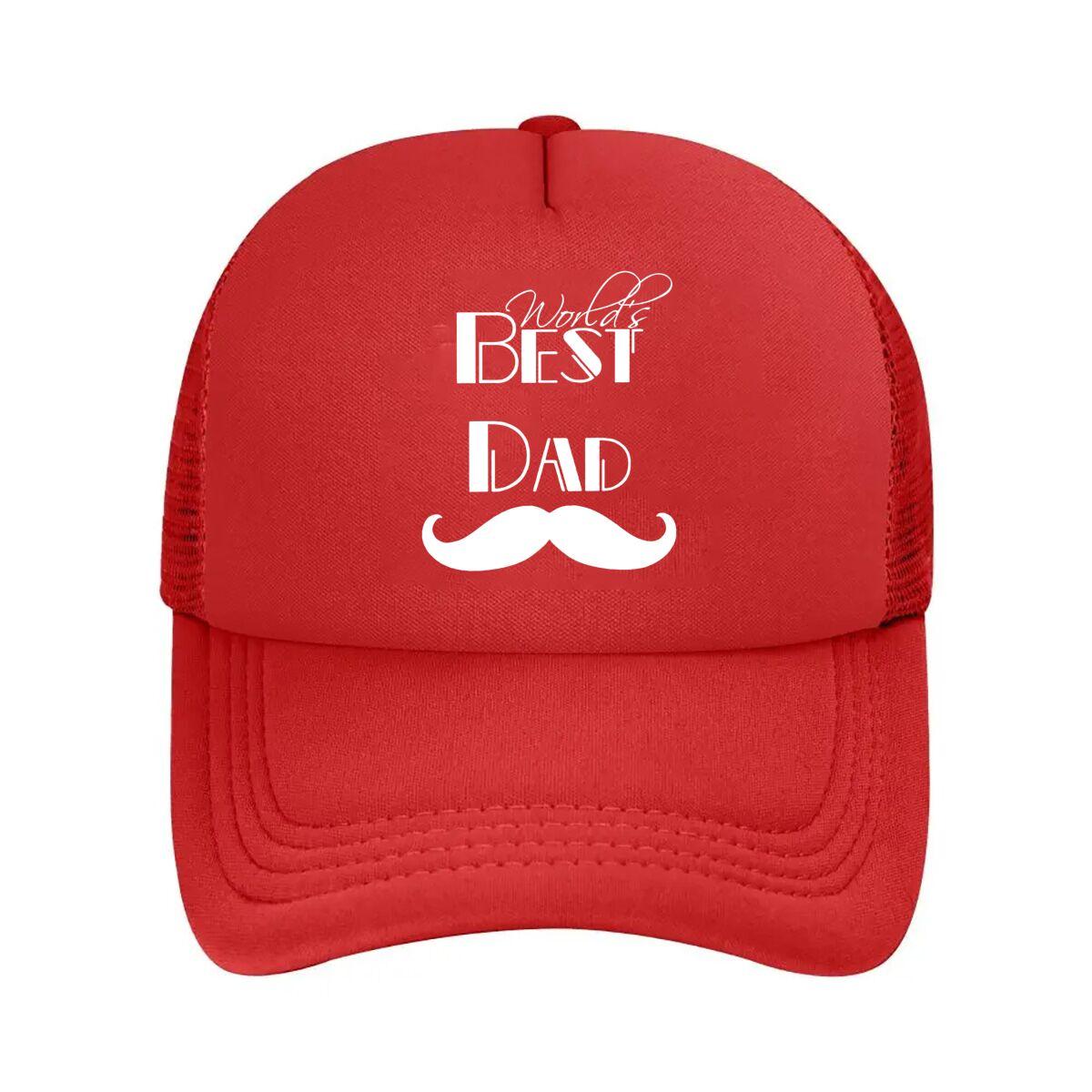 Worlds Best Dad Text Mesh Baseball Cap Casual Hat Outdoor  For Womens Unisex FeUnisex One Size