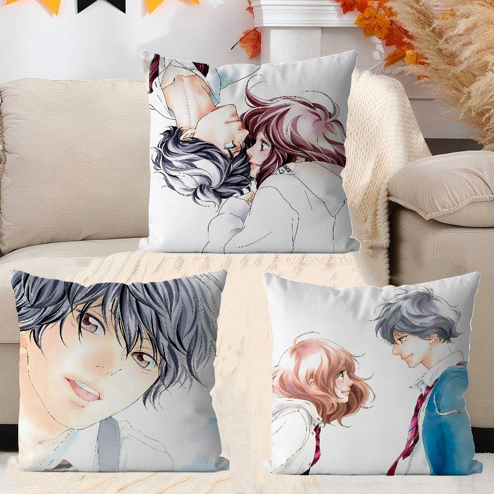 A-Ao H-Haru R-Ride Anime Pillow Cover For Bedroom Room And Living Room Sofa Decorative Cushion Cover