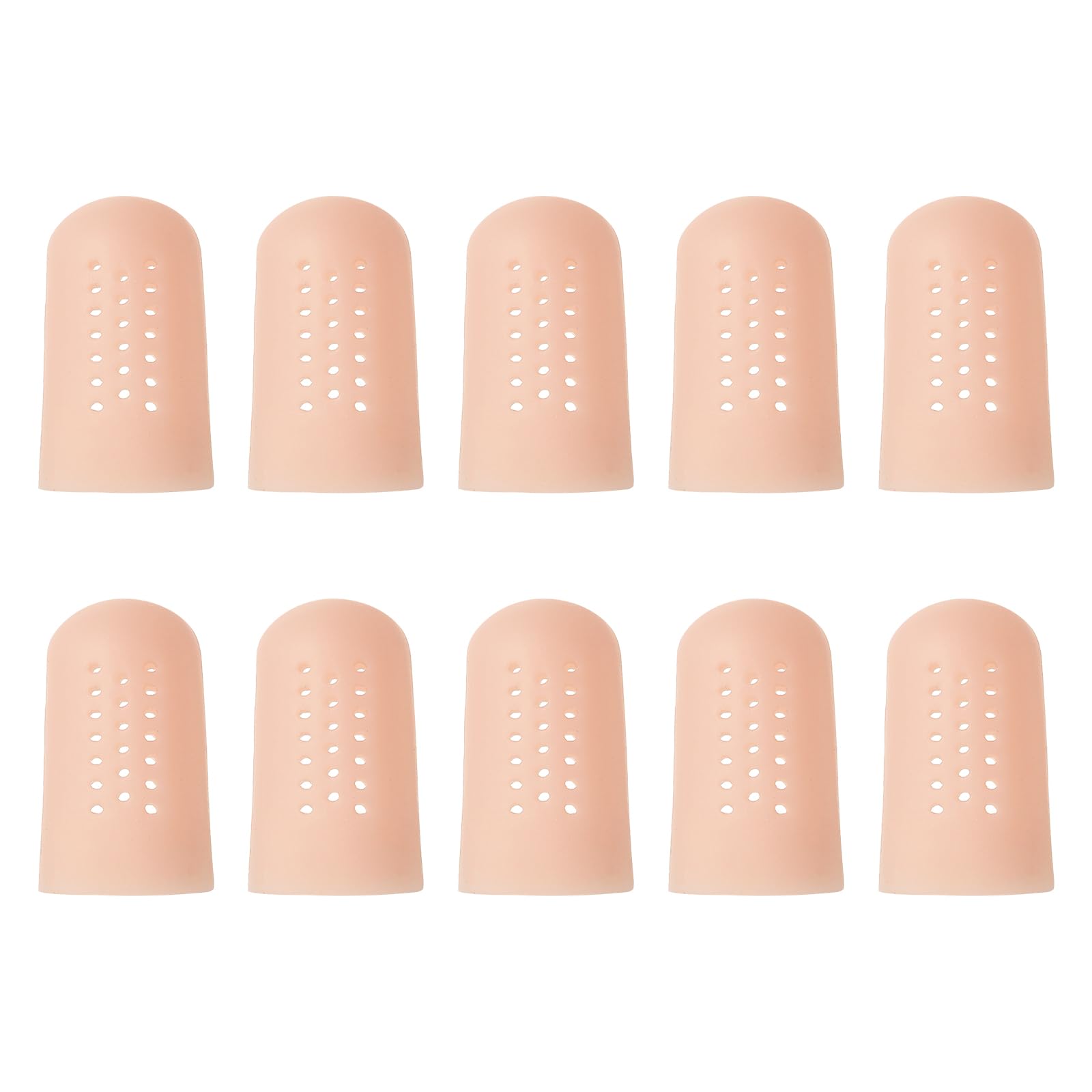 PATIKIL Finger Cover Silicone Finger Tip Protector Gloves Breathable Finger Caps Reusable for Dry Skin Finger Break 1.77x0.94  10pcs