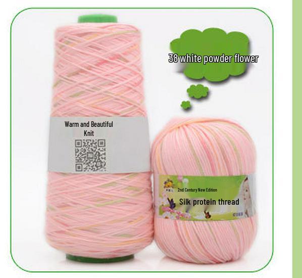 Filato di Cotone al Latte con Proteine della Seta per Maglieria e Uncinetto per Sciarpa per Neonato