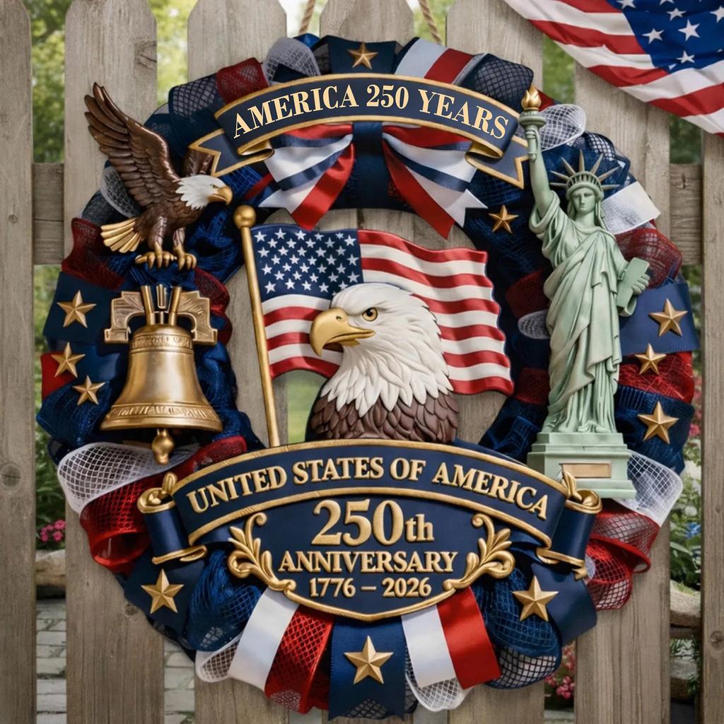 Farmhouses Wooden 4th of July Door Hanger Sign With Patriotics Theme For Holiday Parties Decoration And Gift Giving