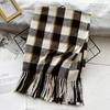 High End Couple Imitation Cashmere Small Plaid Scarf Autumn and Winter Tassel Warm Scarf Fashion Versatile Shawl