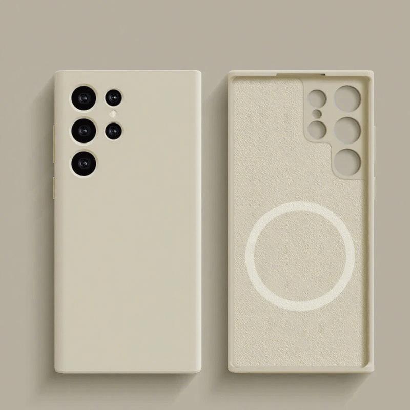 Liquid Silicone Magnetic Case For Magsafe For Samsung Galaxy S25 S24 S23 Ultra Plus Wireless Charging Back Cover Acssories