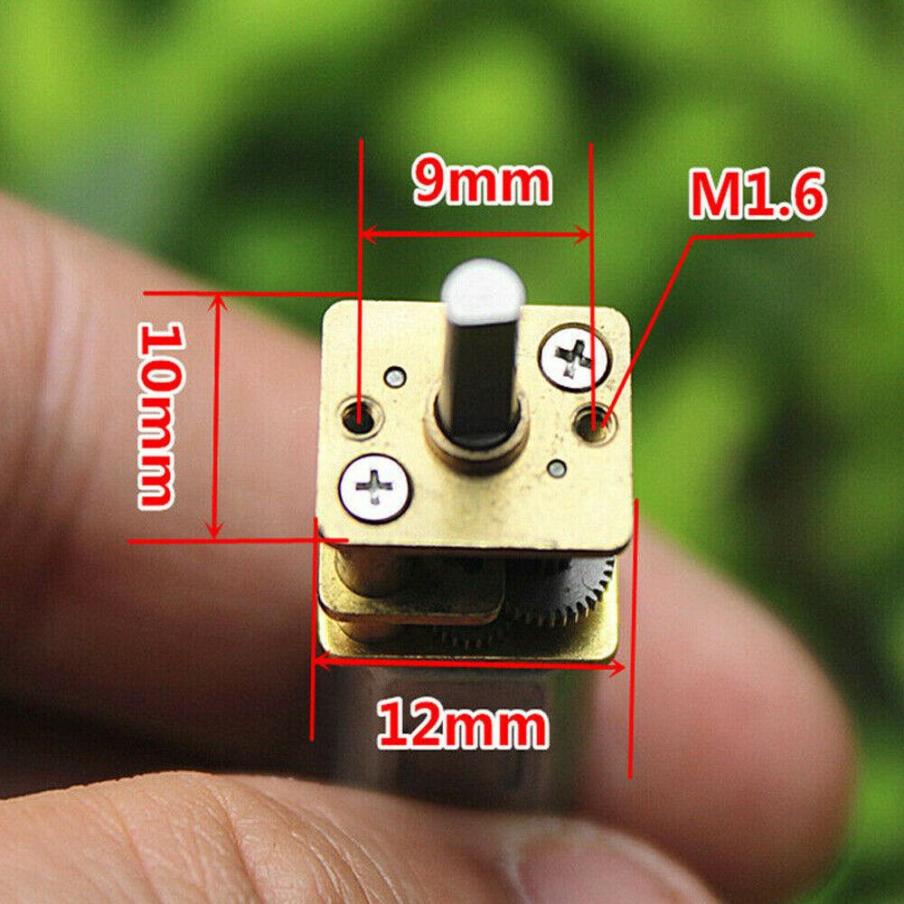 N20 Miniature DC Metal Gear Motor 3V-9V Low RPM High Torque 4WD Car Electric Screwdriver Door Lock Motor DIY Toy Gearbox