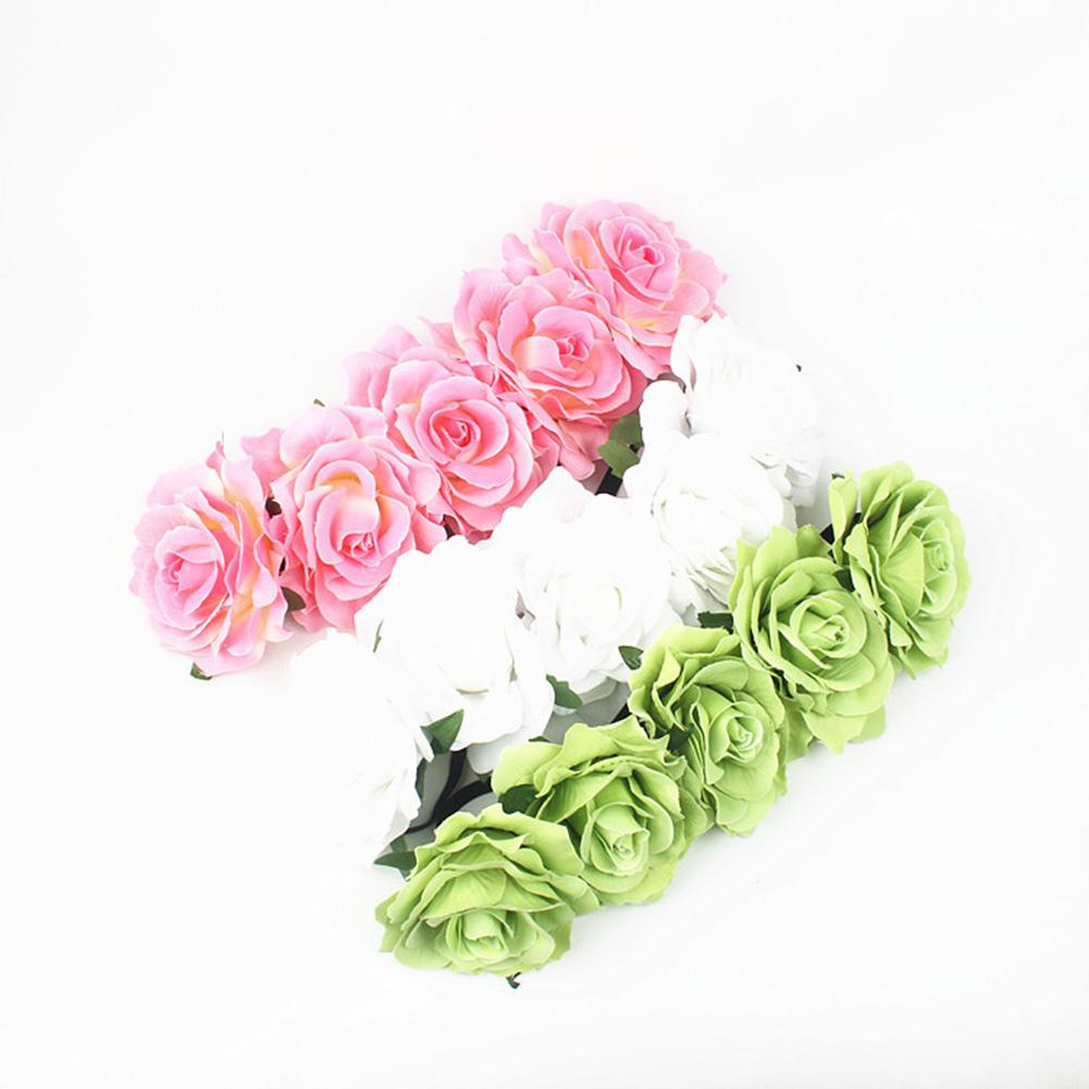 Yapay Çiçek Çelenk Gül Aşk Şekilli Çelenk Taç İpek Gül Düğün Arabası Dekorasyonu