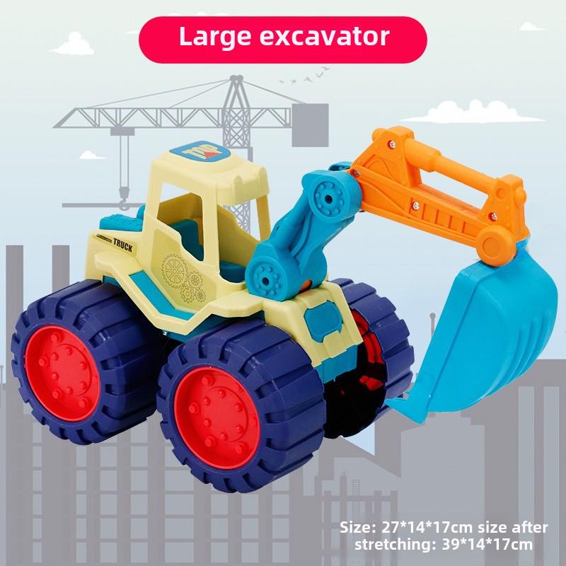 Strandspielzeug-Set für Kinder: Sandwerkzeuge, Sanduhr, Spielzeugauto und Eimer