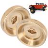 2pcs Brass Wheel Hub Counterweight Upgrade Accessories Fit for Axial SCX24 124 RC Car
