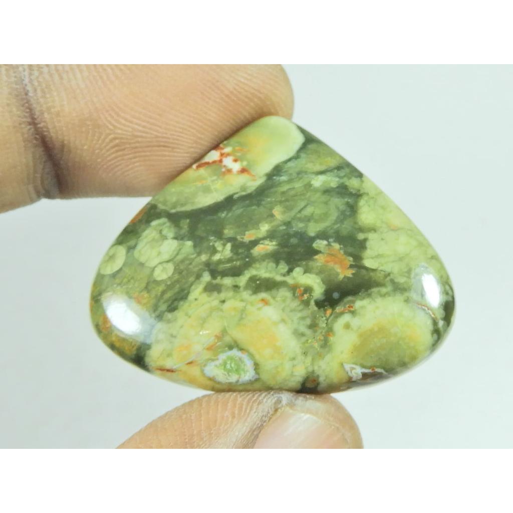 34X27X05MM Natural Rhyolite Jasper Pear Shape Cabochon Loose Gemstone 36Cts. G-371