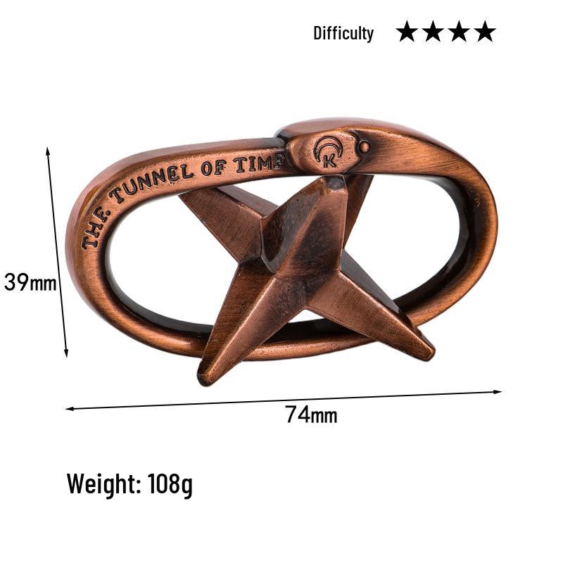 Intelligence Puzzle Zinc Alloy Disentanglement Rings - Unlock Nine Linked Rings Kongming Luban Lock Educational Toy