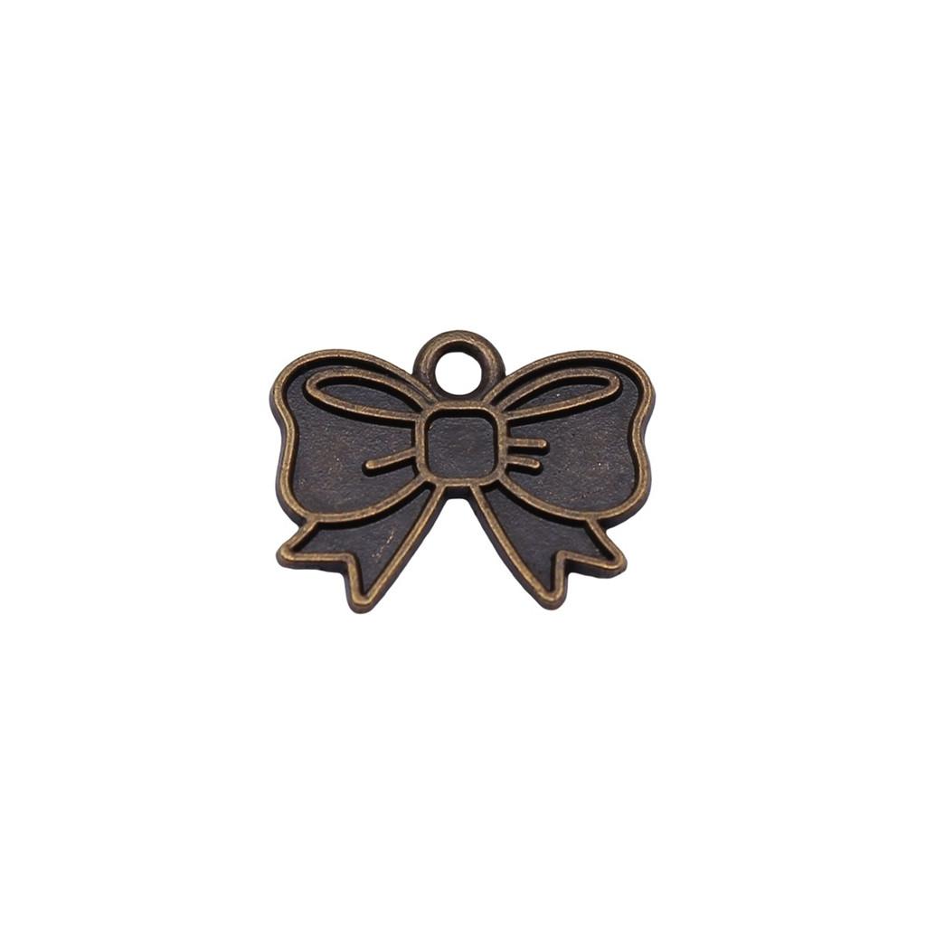 Pendants Bow With Crown Charms For Princess Themed Jewelry Making Alloy