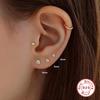 CANNER 3pcs/set Bling Zircon Earring 925 Silver Cute Mini Heart Star Stud Earrings Ear Bone Earlobe Piercing Jewerly