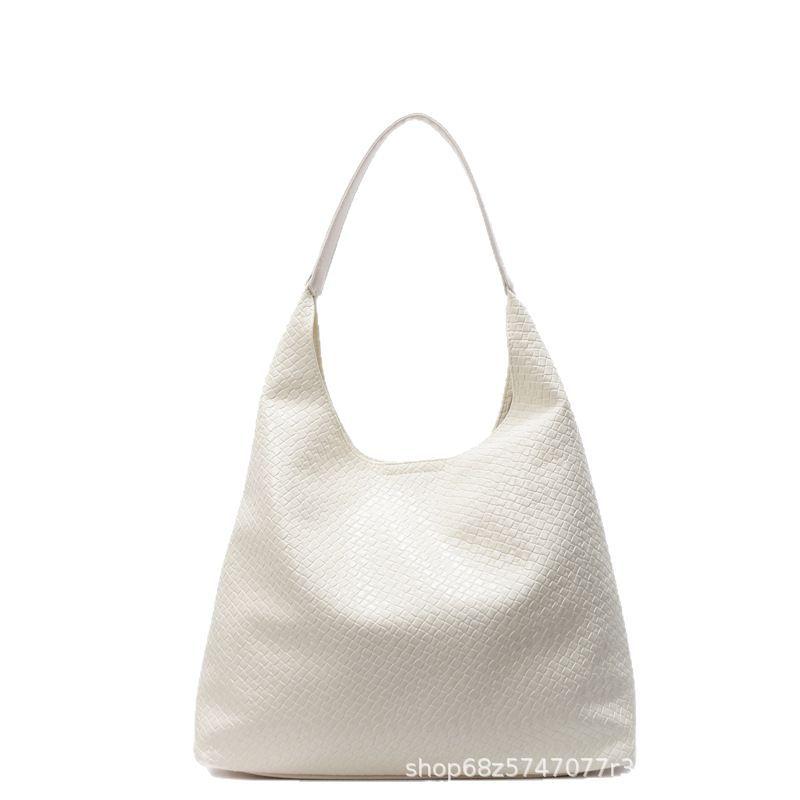 Casual Retro Large-capacity Bag Women's 2025 New Popular Tote Bag Woven Versatile Foreign Style Shoulder Bag Women's Bag