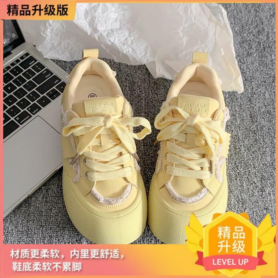 Campus style board shoes women's new spring and summer versatile platform niche bread shoes heightening single shoes women