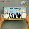 Tin Sign Vintage Durable Metal Plaque Wall Decor Aswan Egypt Nile Serenity Home Office Bar Man Cave Wall Art