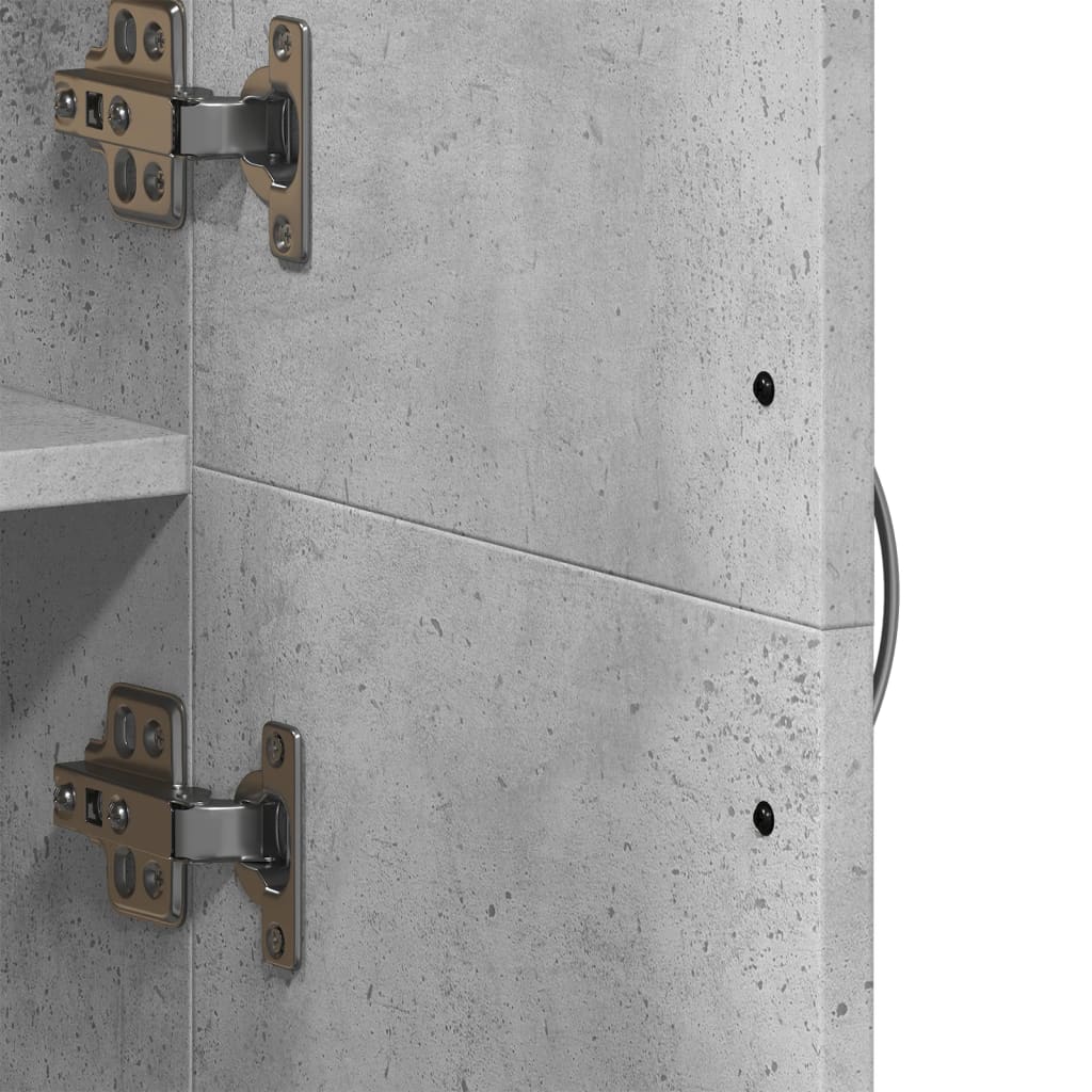 Vidaxl Szafka Na Dokumenty, Szarość Betonu, 60X32X153 Cm