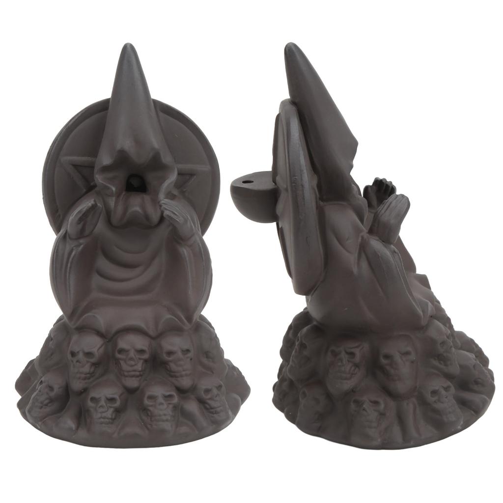 Dödskalle Vattenfall Rökelsehållare Ny Design Handgjord Keramisk Rökelsehållare Backflow för Sovrum Studier Kontor