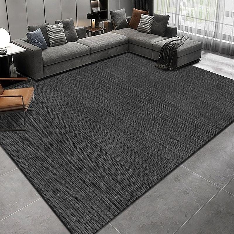Solid Color Living Room Carpet Simple Rugs for Bedroom Decoration Maison Dirt Resistance Black Floor Mat Large Area Parlor Rug