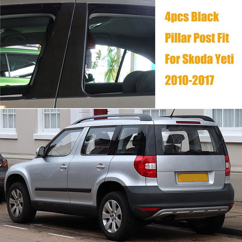 Geschikt voor Skoda Yeti 2010 2011 2012 2013 2014 2015 2016 2017 Raamstijlen Deurlijst Cover Stickers Decoratie Glanzend Zwart