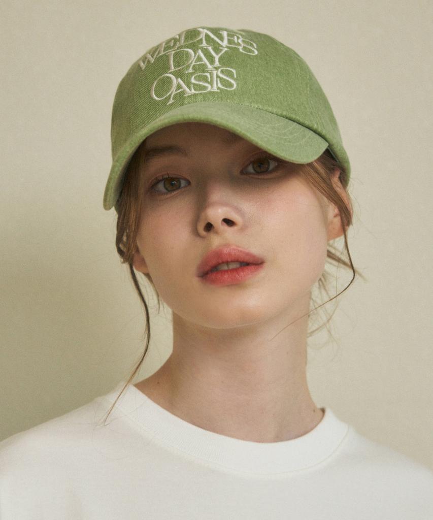 Wednesday Oasis For Woman Signature Lettering Pigment Ball Cap (9 Colors)