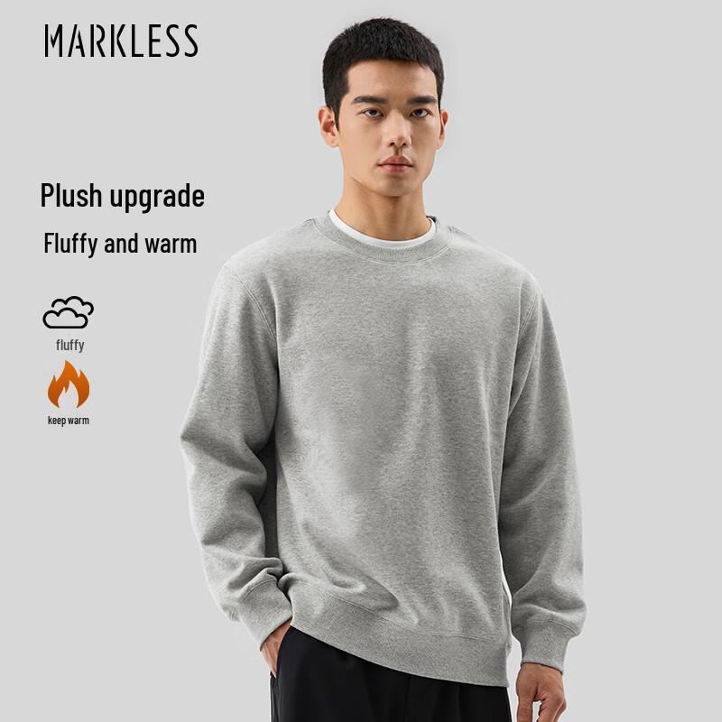 

MARKLESS Мужской флисовый свитшот с круглым вырезом в стиле кэжуал L