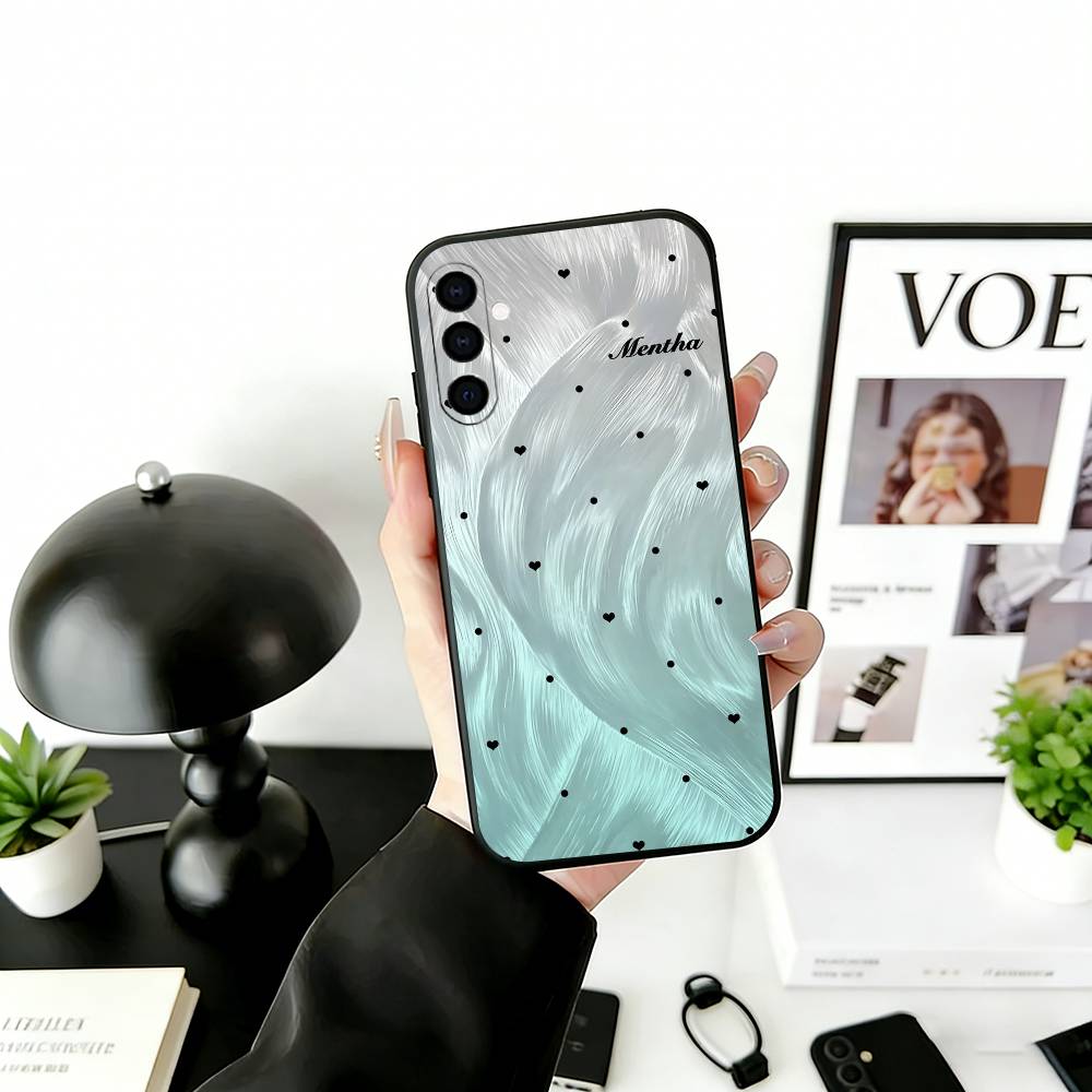Feather yarn print Phone Case For Samsung Galaxy A73,A72,A71,A70,A53,A52,A51,Others Soft Black Cover Samsung a12