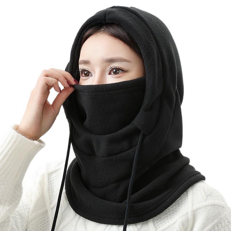Winter Cycling Hat & Neck Gaiter - Windproof, Cold Protection, Thick Fleece Headwear for Outdoor Sports