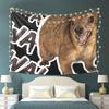 Awawa Angry Screaming Rock Hyrax Meme Tapestry Wall Hanging Aesthetic Home Decor Tapestries for Dorm Room
