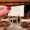 New Trendy Front and Rear Cross Earrings for Women, Silver Needle Temperament, Long Fringed Fishtail Earrings, Earrings.
