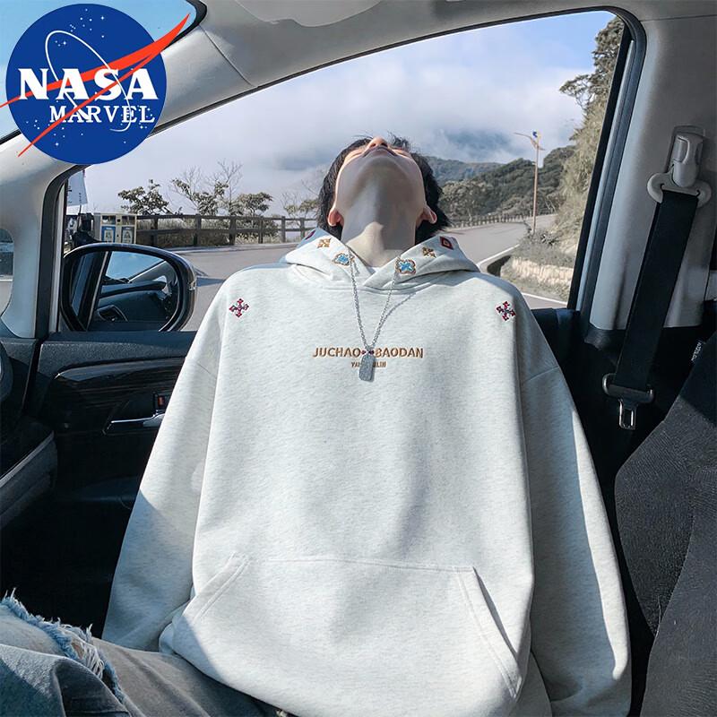 NASA MARVEL Men's Embroidered Hooded Sweatshirt