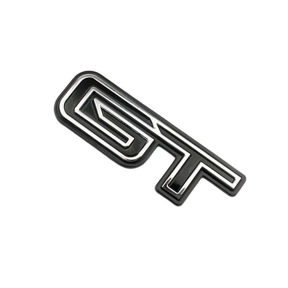 

1 шт. 3D наклейка с логотипом GT для двери M ustang Mach-E, багажника GT, цинковый сплав, креативная эмблема, наклейки, аксессуары для модификации автомобиля серебряный/чёрный