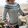 DAFIFY Women's Fashion Casual Fall Winter Long Sleeve O-Neck Sweaters